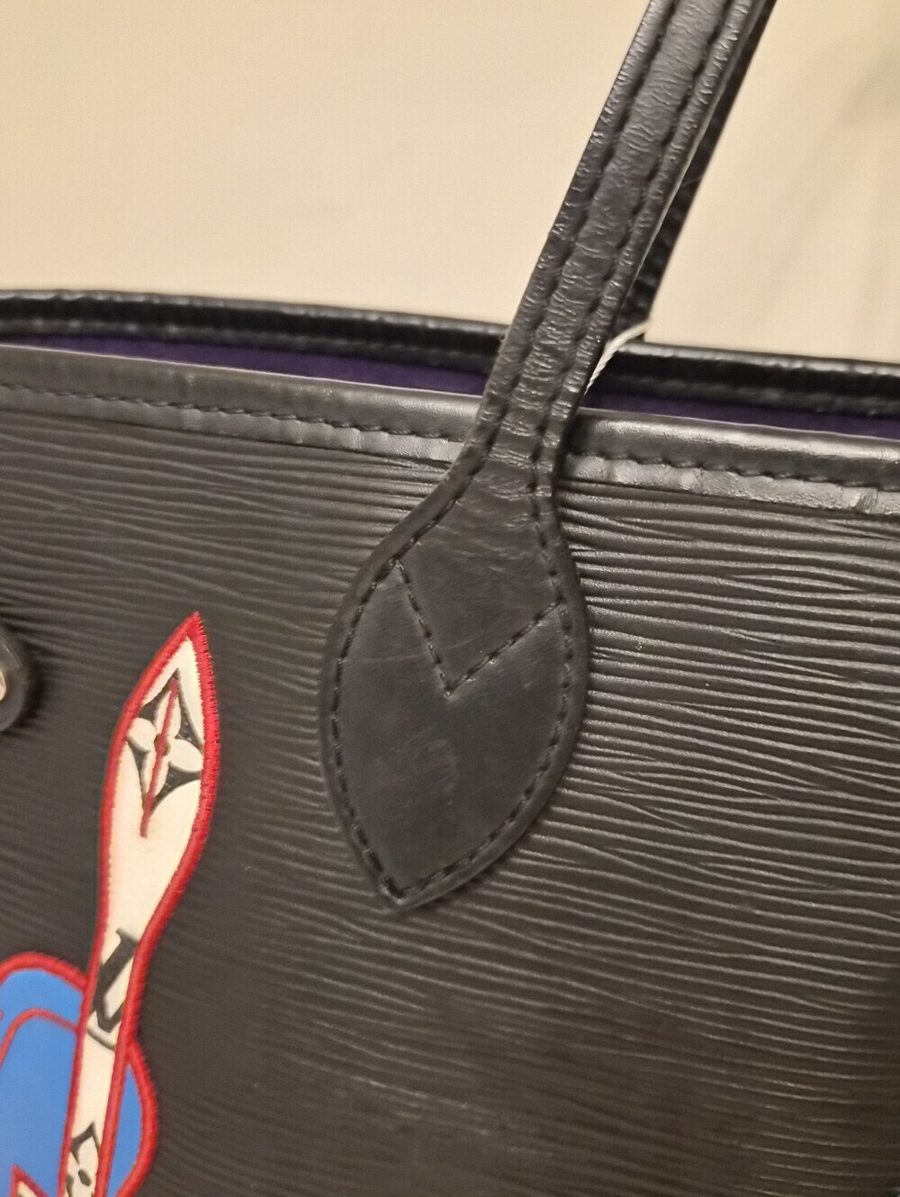 Louis Vuitton Neverfull MM Epi "Stickers" Edition | Pouch| Black | COA - Picture 9 of 16